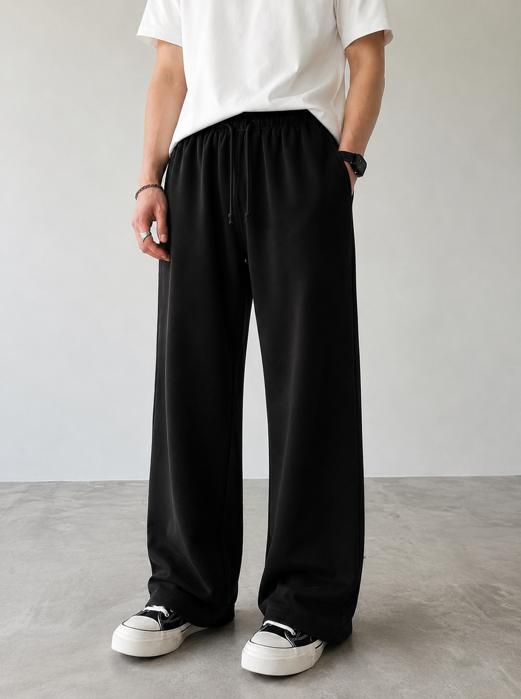 ZARA BAGGY FIT TROUSER - Black