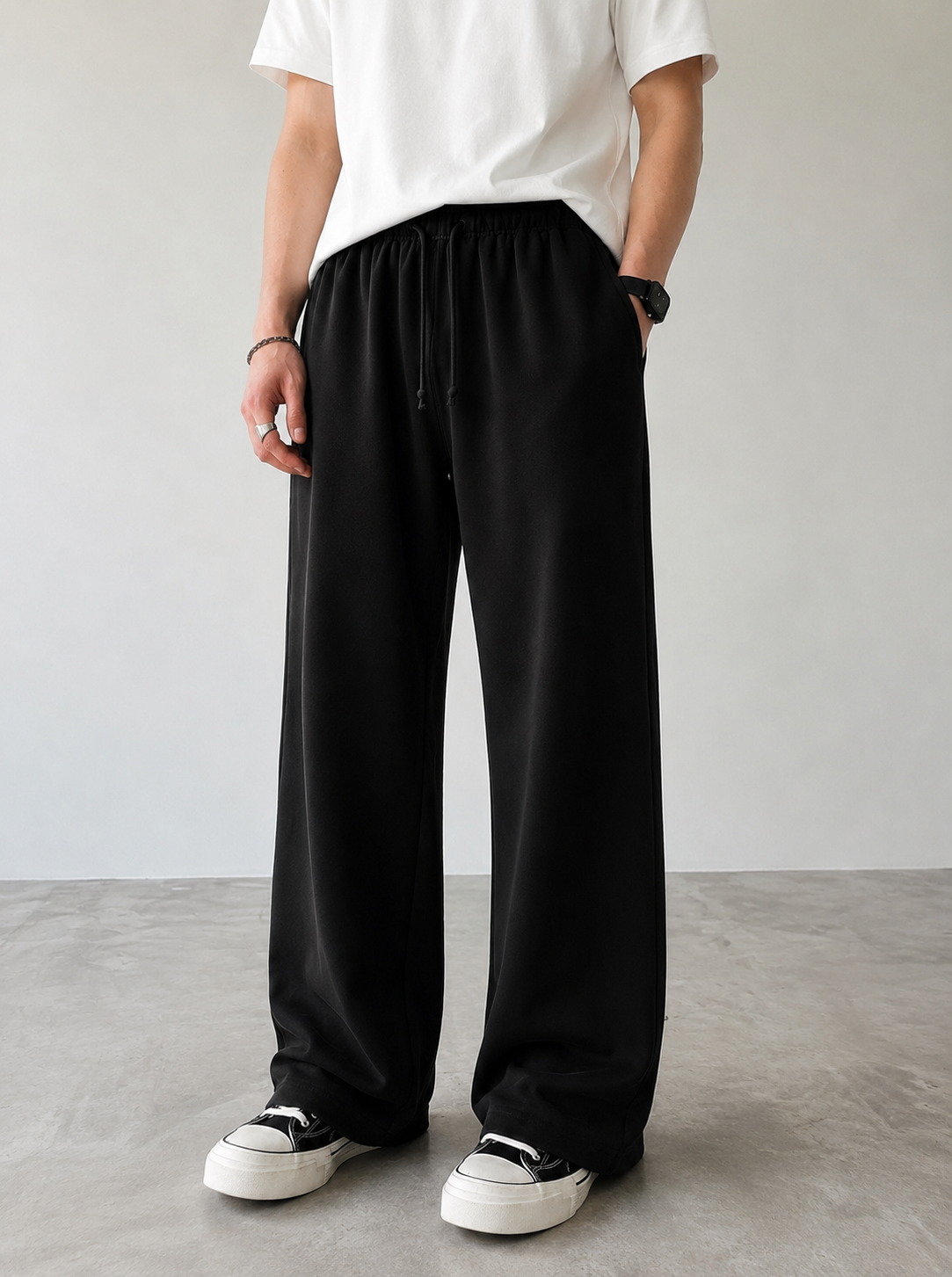 ZARA BAGGY FIT TROUSER - Black