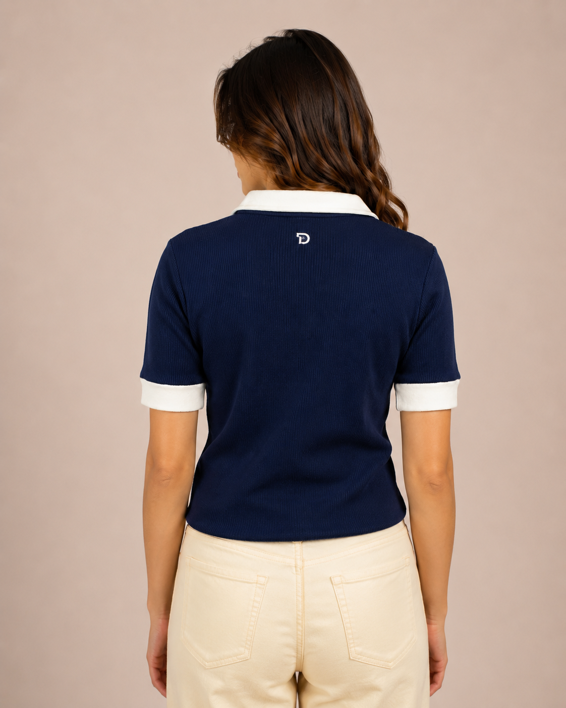 Classic Ribbed Polo - Navy Blue💙