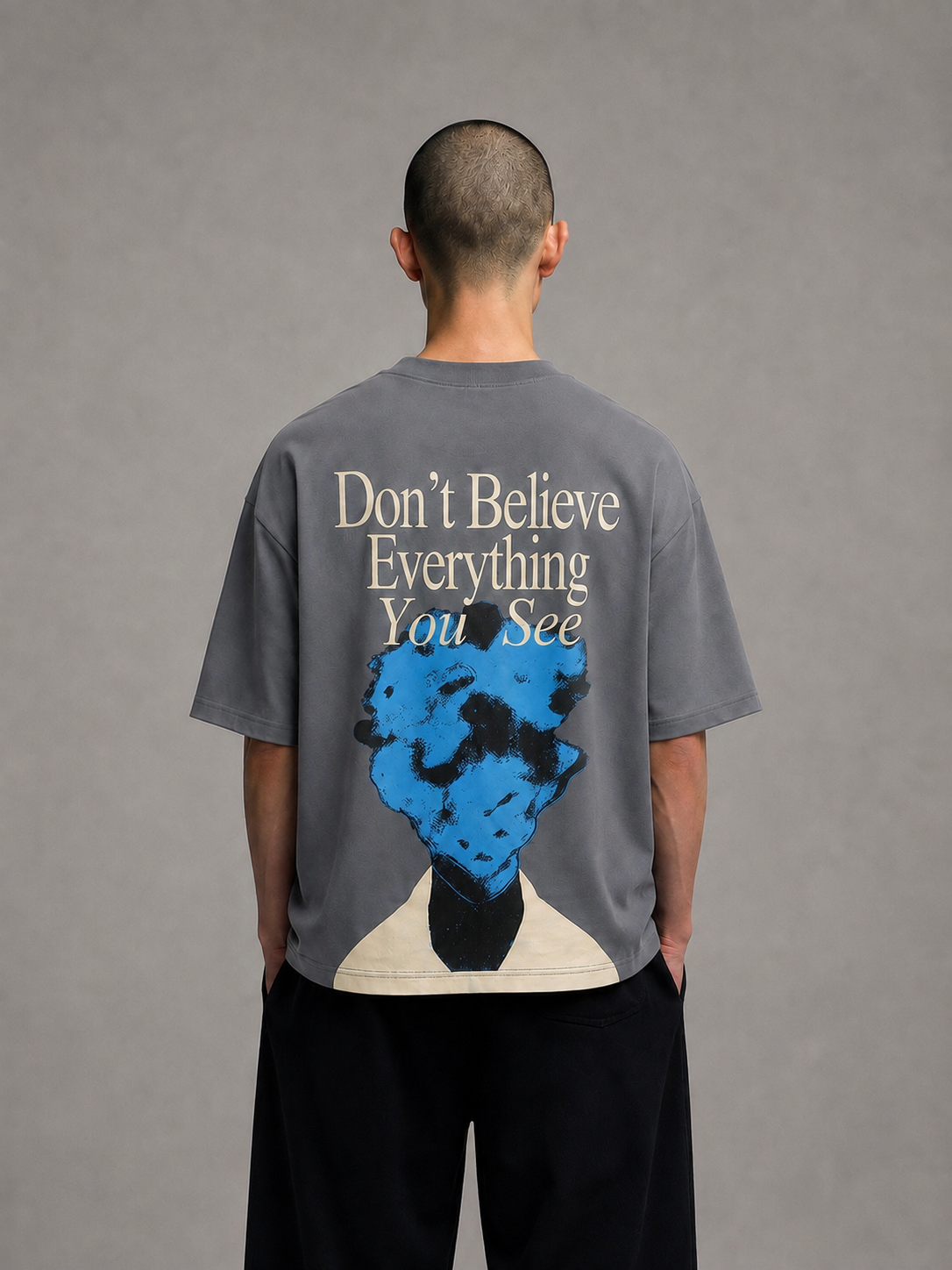 Printed Graphic T-Shirt | Grey