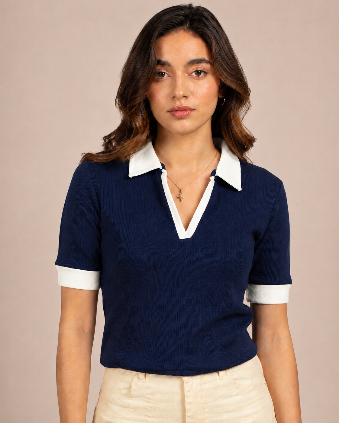 Classic Ribbed Polo - Navy Blue💙