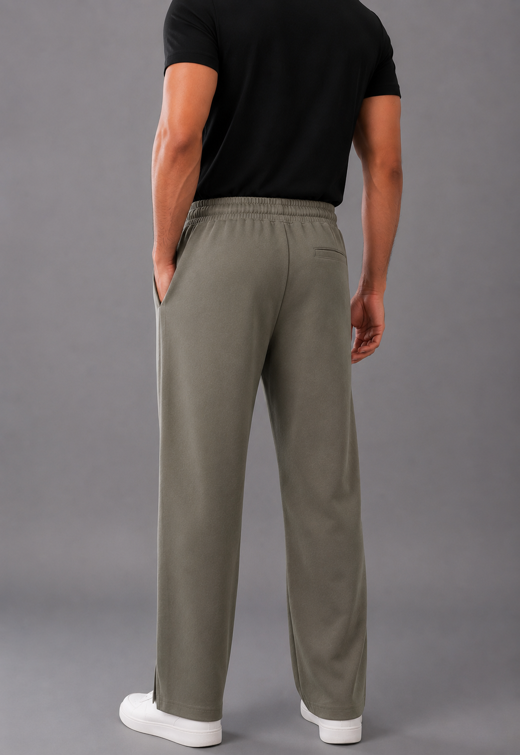 MILANO VISCOSE TROUSER (Sage Cream)