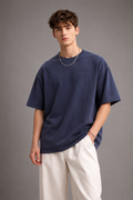 Vintage Wash Oversized Royal Blue Tee