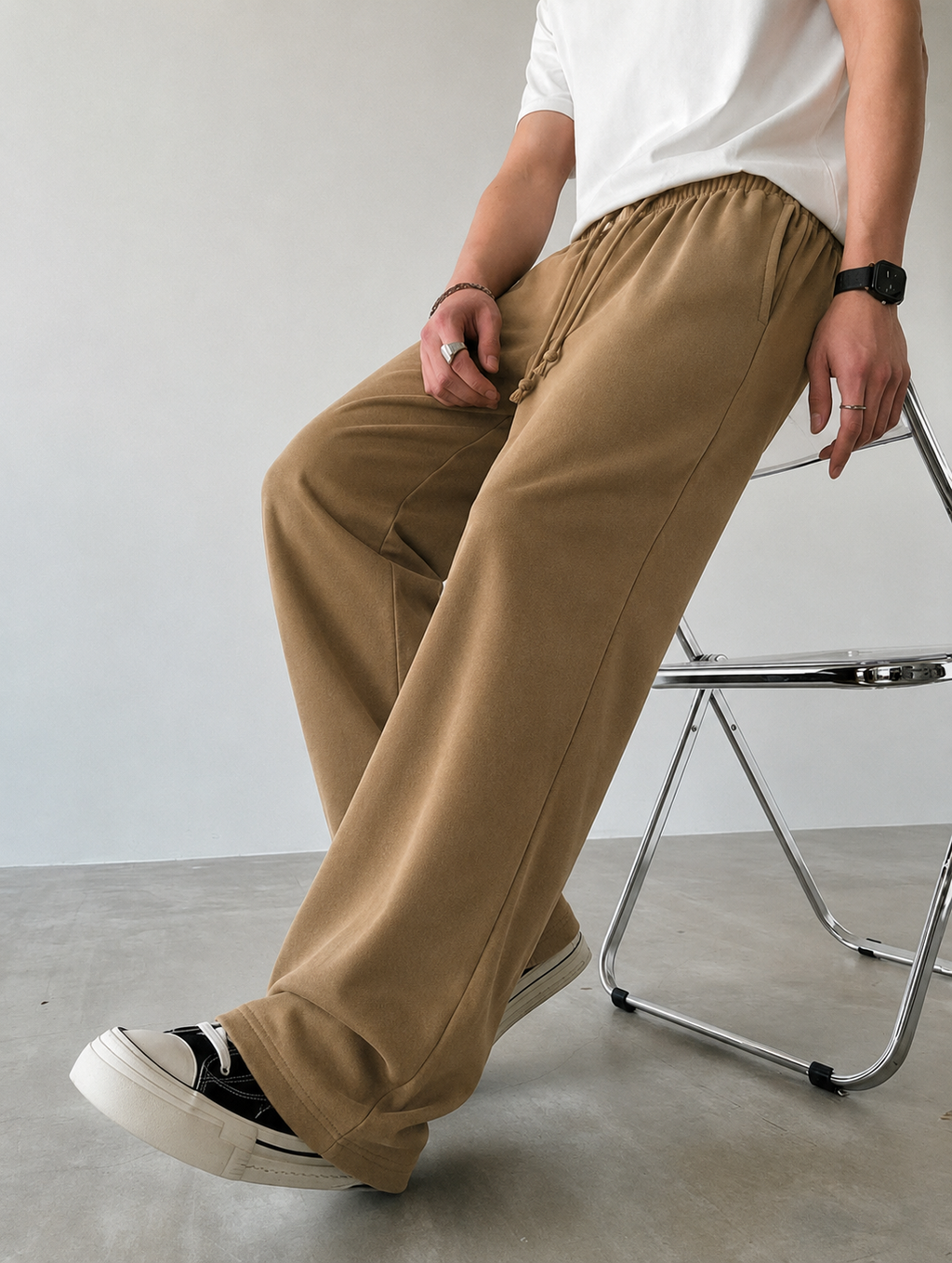 ZARA BAGGY FIT TROUSER - Khaki