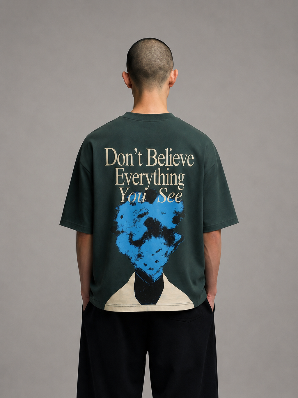 Printed Graphic T-Shirt | Dark Green
