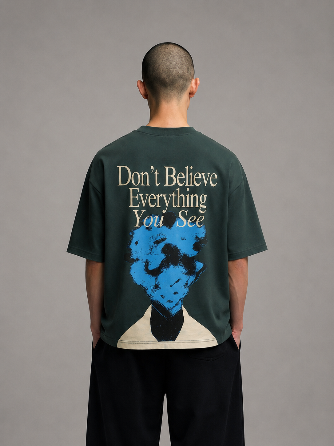 Printed Graphic T-Shirt | Dark Green
