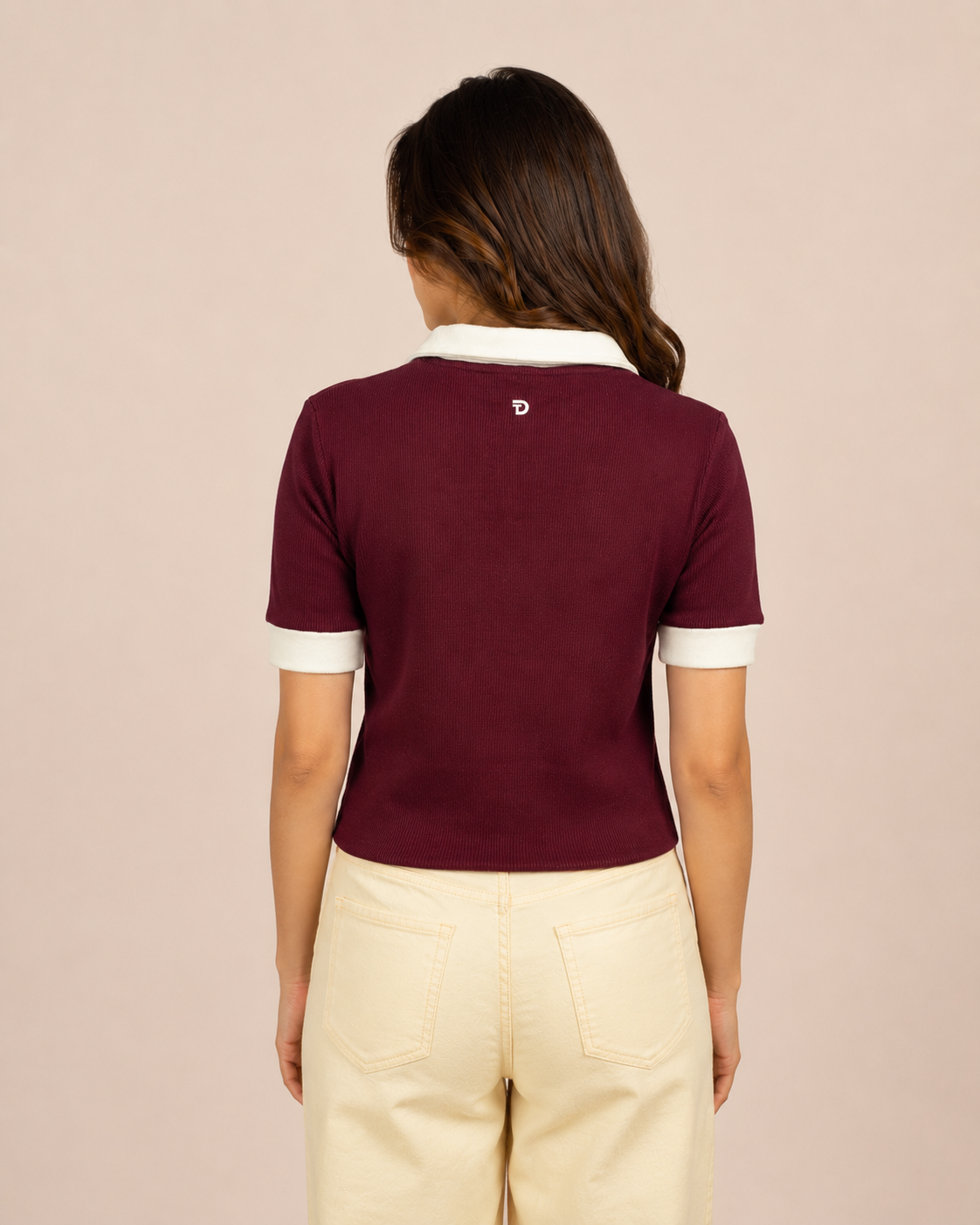 Classic Ribbed Polo - Maroon❤️
