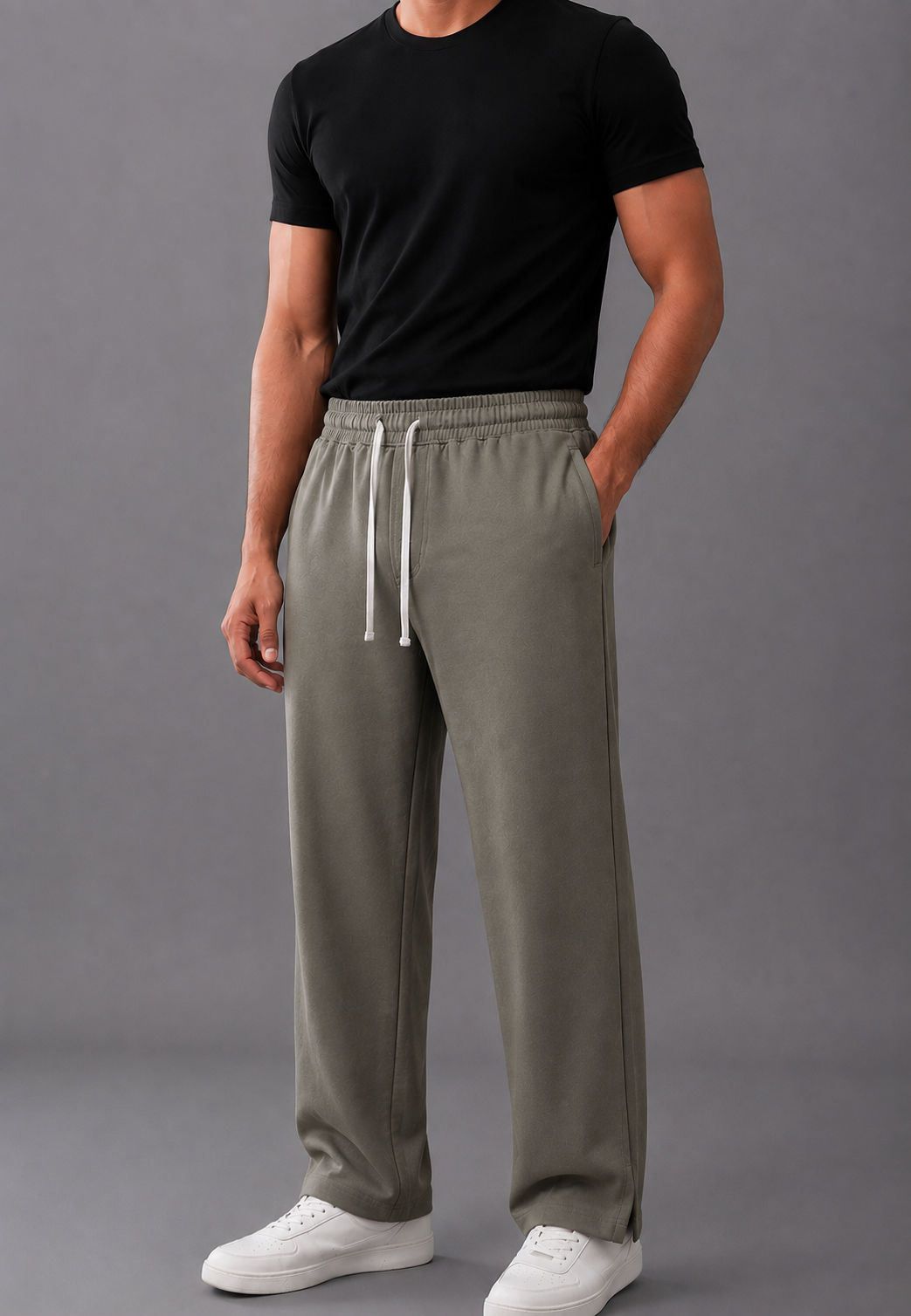 MILANO VISCOSE TROUSER (Sage Cream)