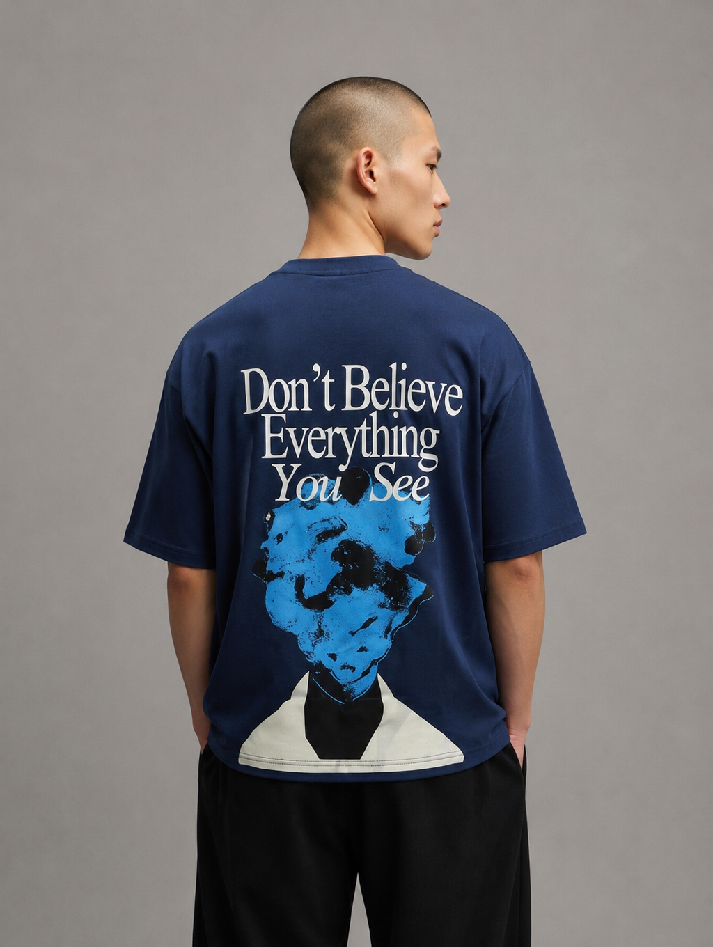 Printed Graphic T-Shirt | Royal Blue