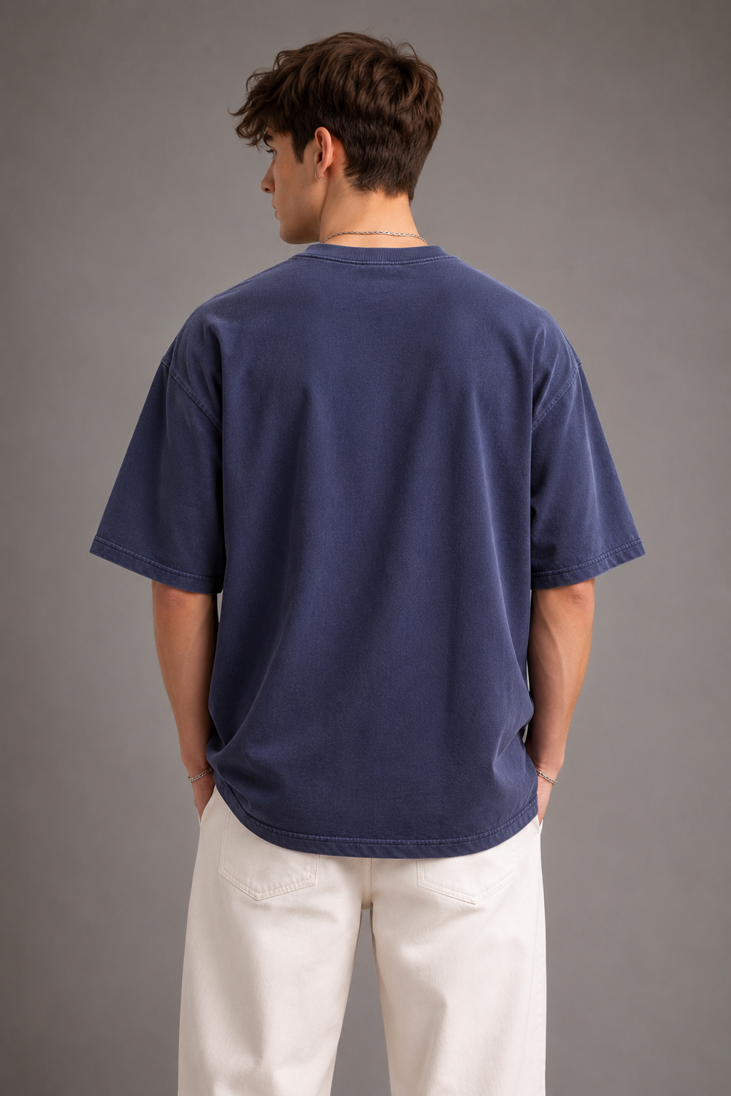 Vintage Wash Oversized Royal Blue Tee