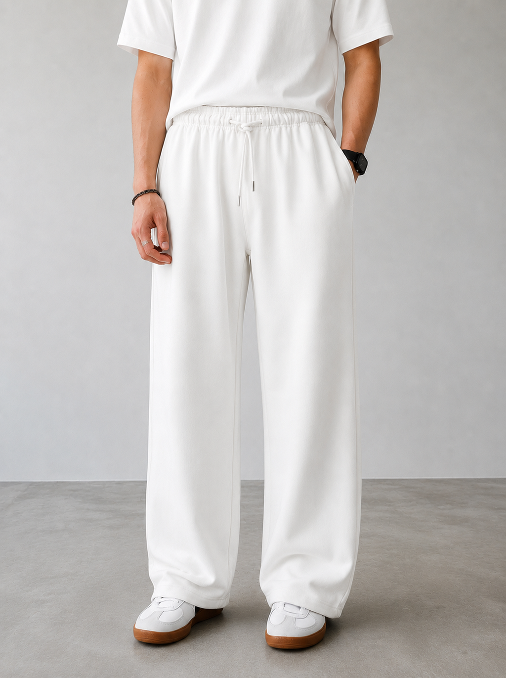 ZARA BAGGY FIT PANTS - White