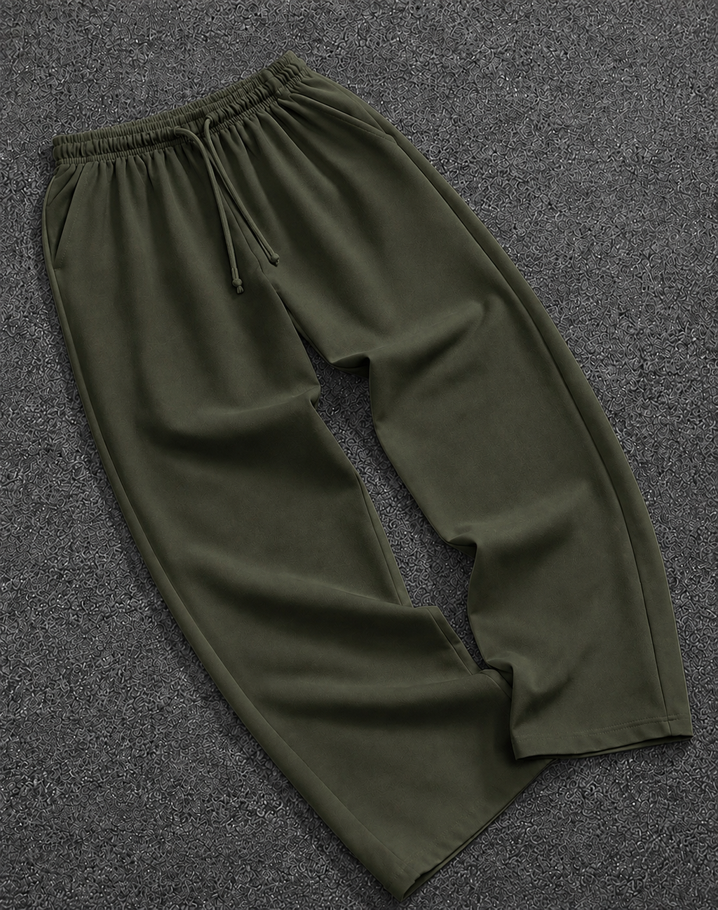 ZARA BAGGY FIT TROUSERS - Army Green