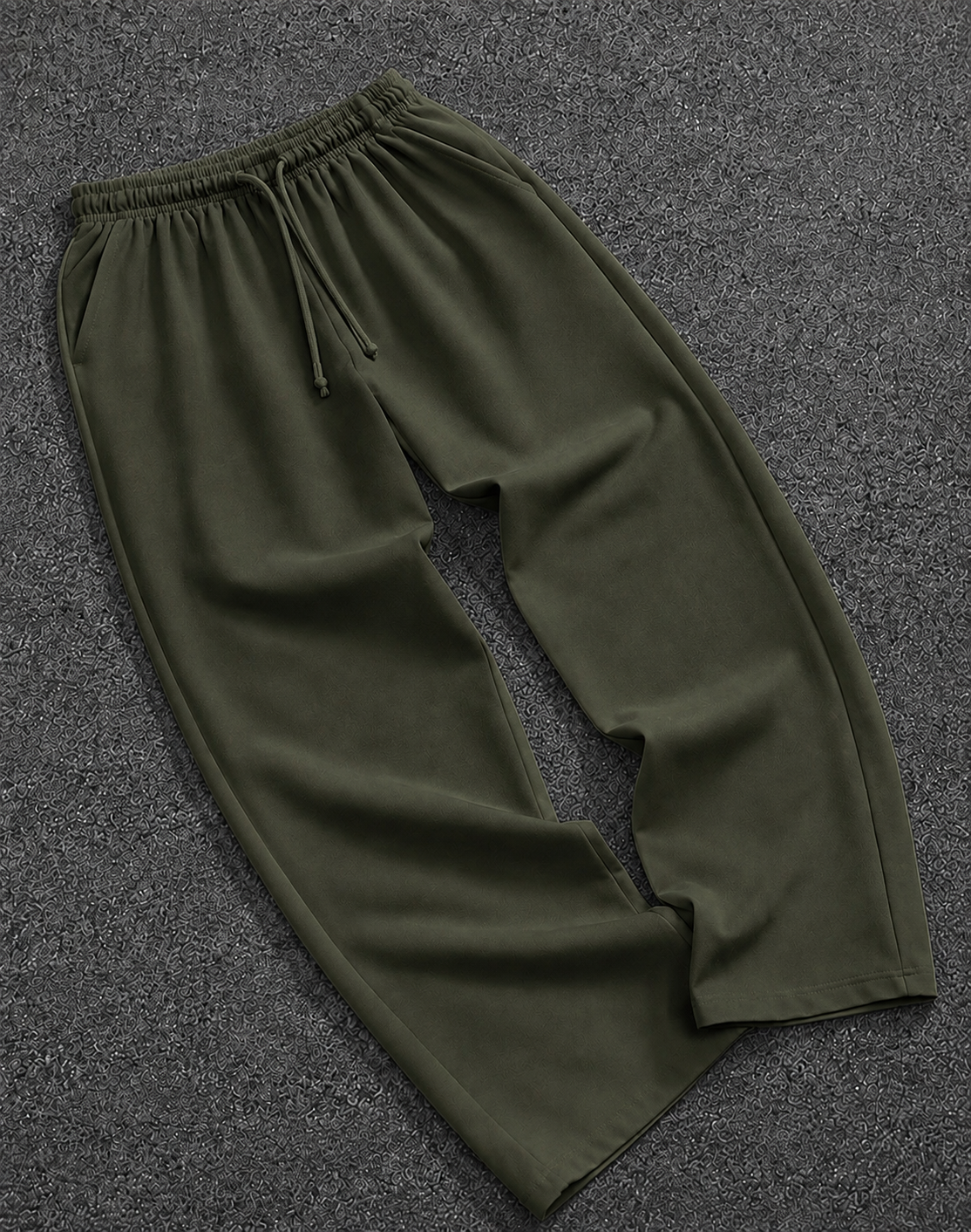 ZARA BAGGY FIT TROUSERS - Army Green
