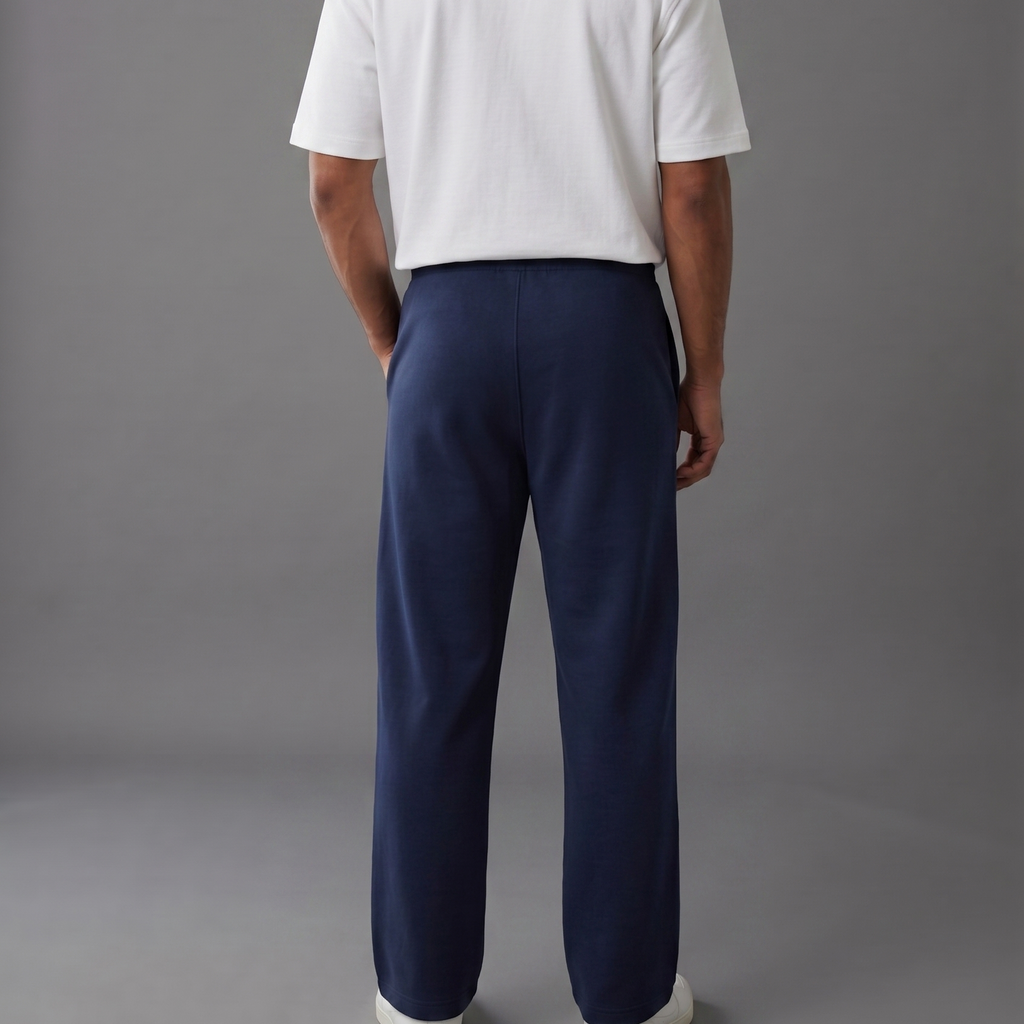 BERSHKA Baggy Trouser - ROYAL BLUE