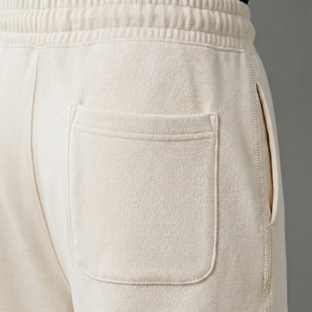 BERSHKA Baggy Trouser - CREAM WHITE