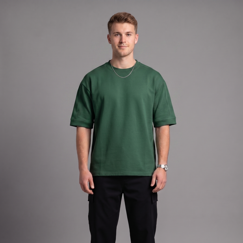 ZARA Oversized Basic - FOREST GREEN