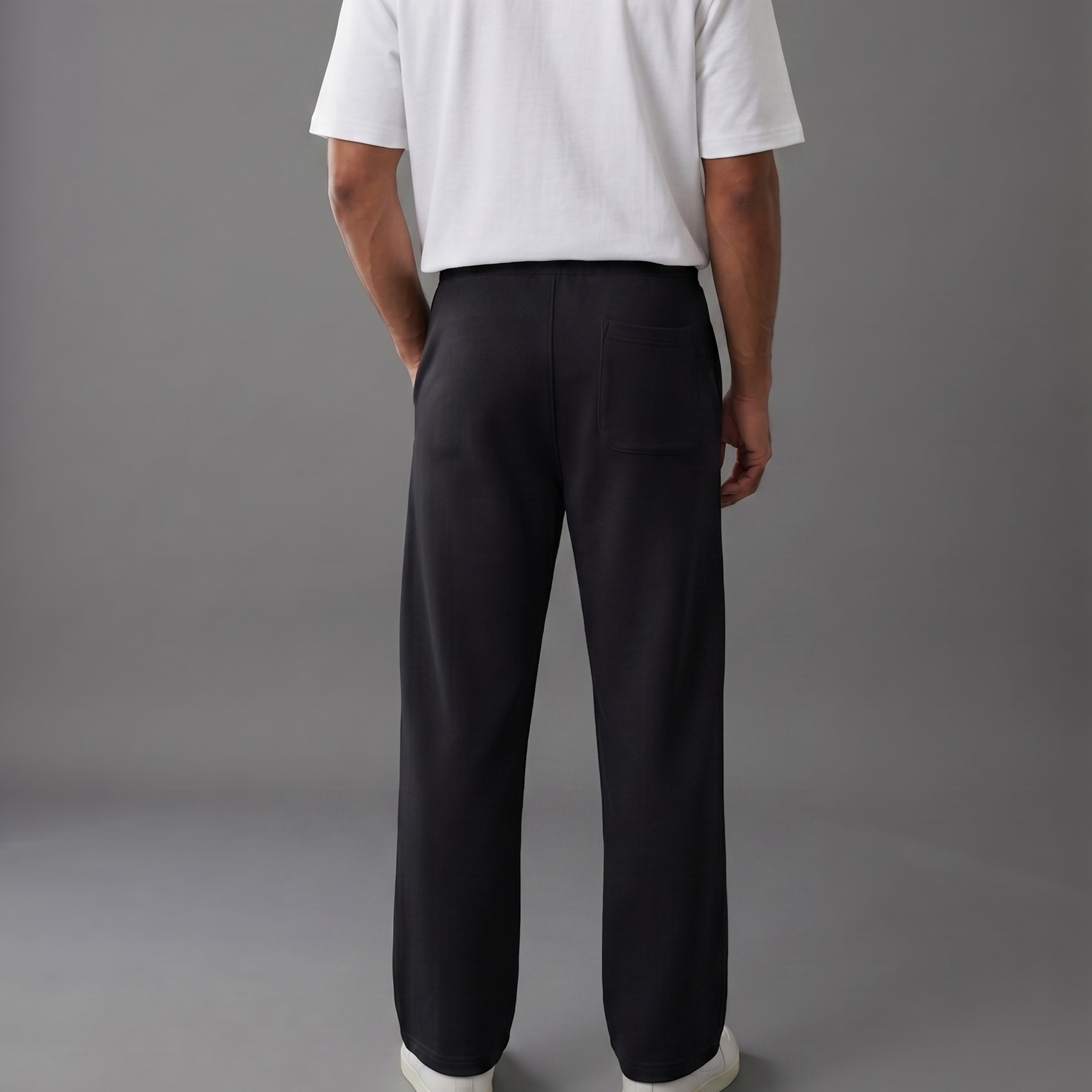 BERSHKA Baggy Trouser - BLACK