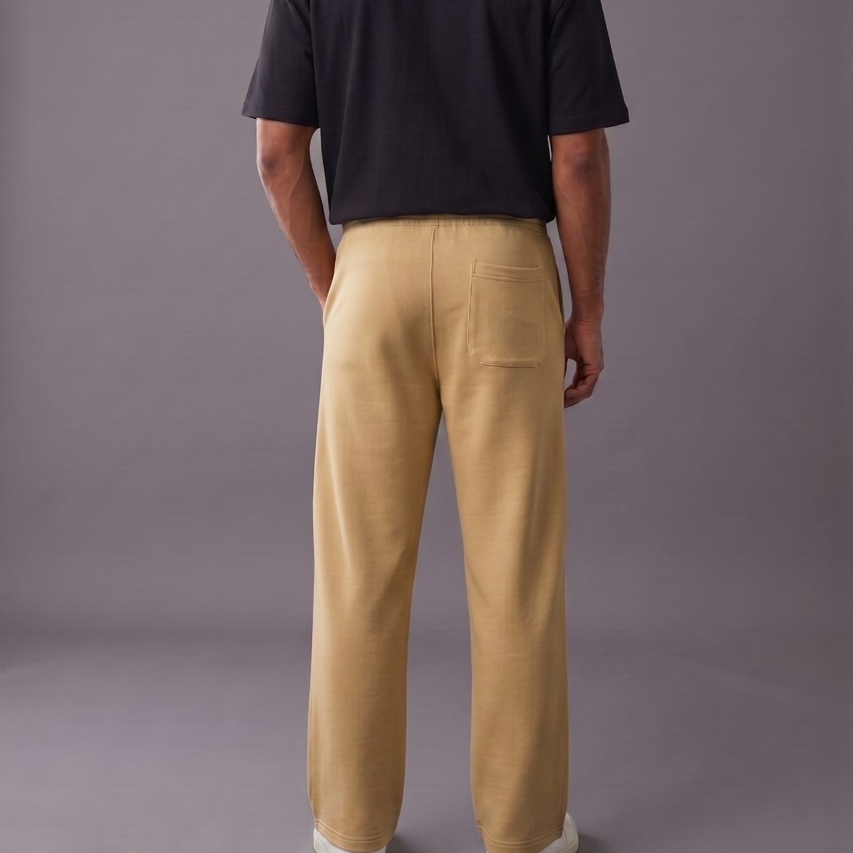 BERSHKA Baggy Trouser - CAMEL